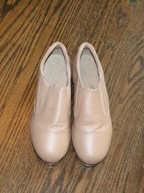 Capezio Adult Riff Slip On Dance Tap Shoes Beige Caramel CG18 Womens Size 5